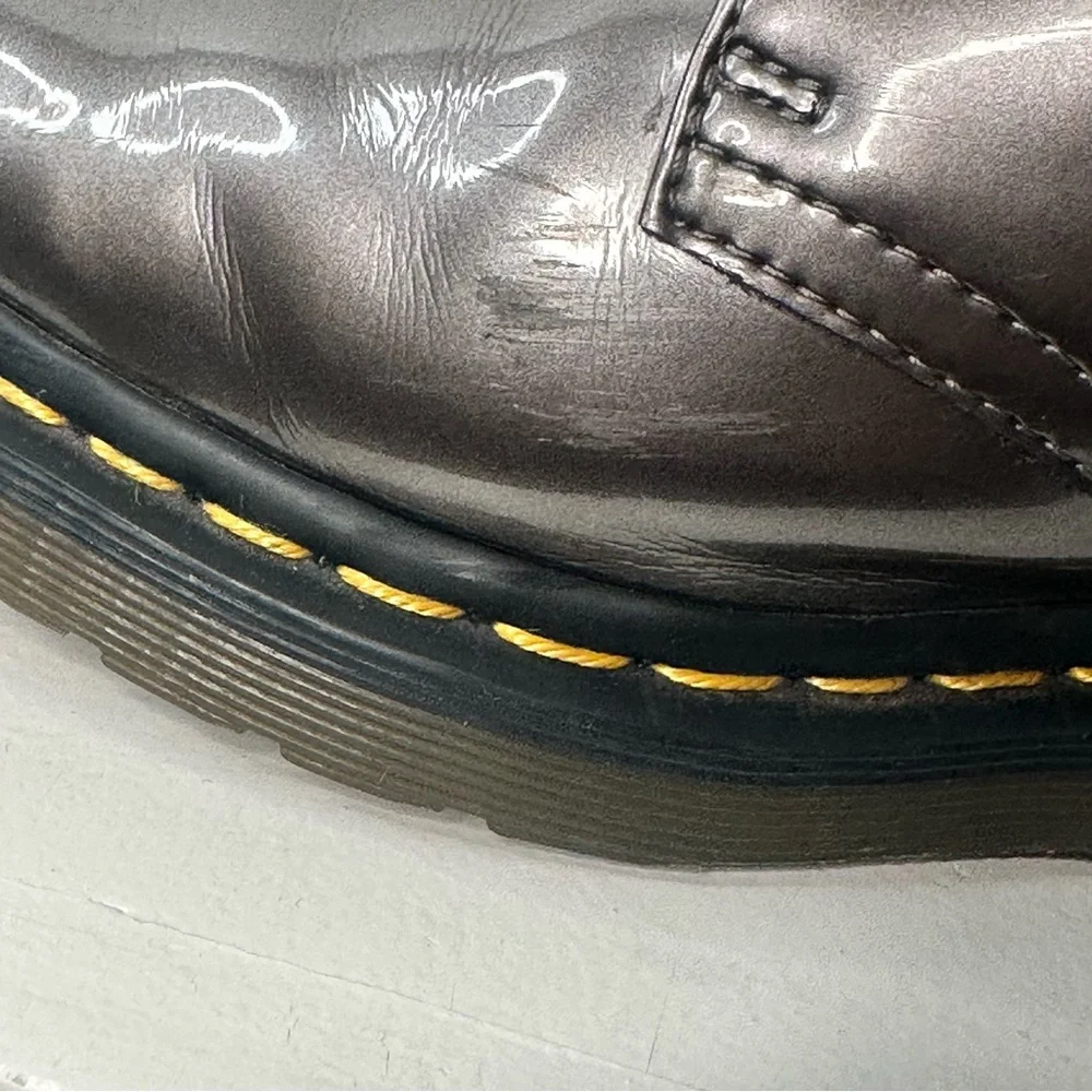 🔴 SOLD Doc Dr Martens Air Wair Shoes Patent Shiny Leather Oxford 10084 Bronzed - Picture 8 of 9